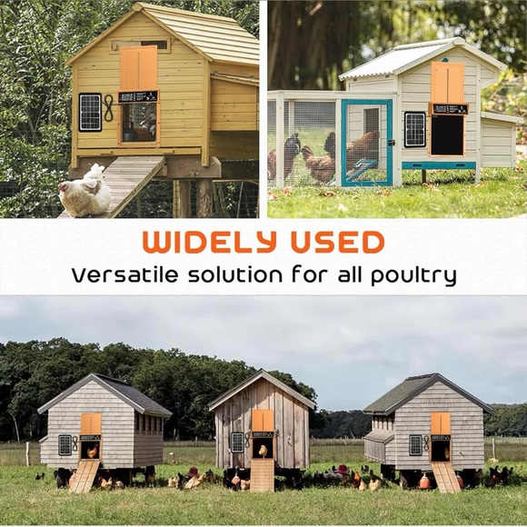 Asfrost Automatic Chicken Coop Door Solar Powered Orange 
NEVER OPENED - Picture 6 of 9